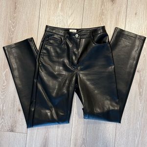 Aritiza Wilfred Black Leather Pants  - WORN ONCE